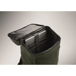 Sac à dos pour ordinateur en PU, doublure en RPET et compartiment 15'' couleur vert foncé cinquième vue photographique