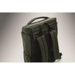 Sac à dos pour ordinateur en PU, doublure en RPET et compartiment 15'' couleur vert foncé septième vue photographique