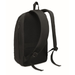 Sac à dos urbain en RPET avec compartiment rembourré pour PC 15'' couleur noir troisième vue
