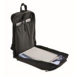 Sac à dos urbain en RPET avec compartiment rembourré pour PC 15'' couleur noir quatrième vue