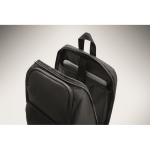 Sac à dos urbain en RPET avec compartiment rembourré pour PC 15'' couleur noir sixième vue photographique
