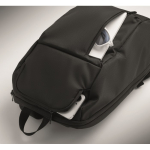 Sac à dos urbain en RPET avec compartiment rembourré pour PC 15'' couleur noir huitième vue