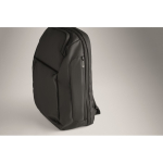 Sac à dos urbain en RPET avec compartiment rembourré pour PC 15'' couleur noir vue photographique