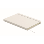 Carnet A5 à couverture rigide en similicuir recyclé, pages lignées couleur blanc deuxième vue