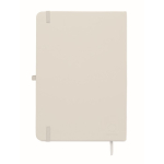 Carnet A5 à couverture rigide en similicuir recyclé, pages lignées couleur blanc cinquième vue