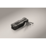 Outil multifonction pliant en aluminium et inox 13 en 1 avec étui couleur noir septième vue photographique
