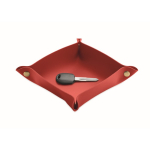 Vide-poche pliable en PU avec boutons-pression pour clés et objets couleur bordeaux deuxième vue
