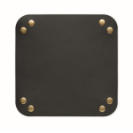 Vide-poche pliable en PU avec boutons-pression pour clés et objets couleur noir cinquième vue