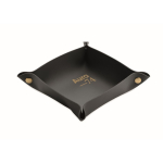 Vide-poche pliable en PU avec boutons-pression pour clés et objets couleur noir vue principale