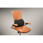 Coussin ergonomique en mousse à mémoire de forme pour soutien lombaire couleur noir troisième vue photographique
