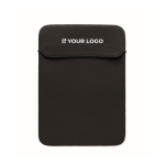 Housse pour ordinateur en néoprène de 3 mm d’épaisseur, pour 15'' couleur noir vue avec zone d'impression