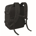Sac à dos de voyage en polyester RPET avec compartiment pour PC 20 L couleur noir deuxième vue