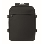 Sac à dos de voyage en polyester RPET avec compartiment pour PC 20 L couleur noir troisième vue