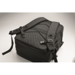 Sac à dos de voyage en polyester RPET avec compartiment pour PC 20 L couleur noir septième vue photographique