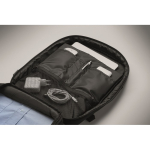 Sac à dos de voyage en polyester RPET avec compartiment pour PC 20 L couleur noir vue photographique