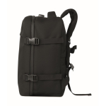 Sac à dos de voyage en polyester RPET avec compartiment pour PC 20 L couleur noir