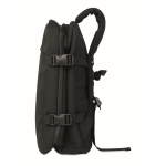 Sac à dos de voyage en polyester RPET avec compartiment pour PC 20 L couleur noir