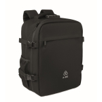 Sac à dos de voyage en polyester RPET avec compartiment pour PC 20 L couleur noir deuxième vue principale