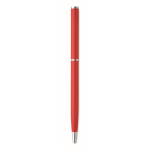 Stylo en aluminium recyclé avec clip chromé et encre bleue couleur rouge cinquième vue