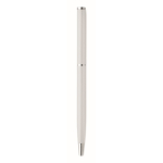 Stylo en aluminium recyclé avec clip chromé et encre bleue couleur blanc cinquième vue