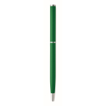 Stylo en aluminium recyclé avec clip chromé et encre bleue couleur vert cinquième vue