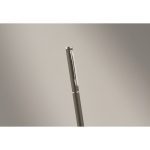 Stylo en aluminium recyclé avec clip chromé et encre bleue couleur titan deuxième vue photographique