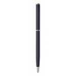 Stylo en aluminium recyclé avec clip chromé et encre bleue couleur bleu marine cinquième vue