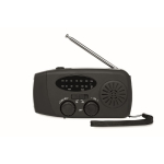 Kit d’urgence 3 en 1 avec radio et lampe torche LED dans sac isotherme couleur noir quatrième vue