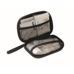 Kit d’urgence 3 en 1 avec radio et lampe torche LED dans sac isotherme couleur noir