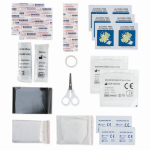 Kit d’urgence 3 en 1 avec radio et lampe torche LED dans sac isotherme couleur noir