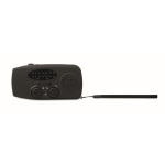 Kit d’urgence 3 en 1 avec radio et lampe torche LED dans sac isotherme couleur noir