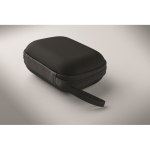 Kit d’urgence 3 en 1 avec radio et lampe torche LED dans sac isotherme couleur noir vue photographique