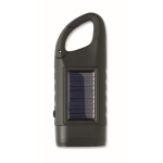 Lampe torche en plastique rigide à 3 LED, panneau solaire et dynamo couleur noir septième vue
