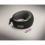 Coussin cervical de massage rechargeable en mousse à mémoire de forme couleur noir vue thématique photographique