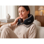 Coussin cervical de massage rechargeable en mousse à mémoire de forme couleur noir vue d'ambiance principale