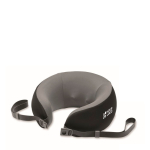 Coussin cervical de massage rechargeable en mousse à mémoire de forme couleur noir vue avec zone d'impression