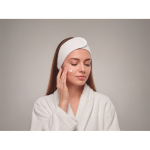 Bandeau ajustable pour les cheveux, destiné aux soins du visage couleur blanc vue photographique