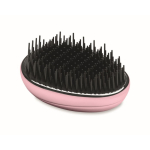 Brosse à cheveux en plastique et aluminium avec fonction démêlante couleur rose deuxième vue