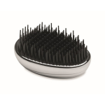 Brosse à cheveux en plastique et aluminium avec fonction démêlante couleur argenté brillant deuxième vue
