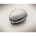 Brosse à cheveux en plastique et aluminium avec fonction démêlante couleur argenté brillant troisième vue photographique