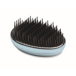 Brosse à cheveux en plastique et aluminium avec fonction démêlante couleur bleu ciel deuxième vue