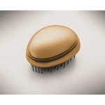 Brosse à cheveux en plastique et aluminium avec fonction démêlante couleur doré troisième vue photographique