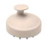 Brosse massante en plastique pour masser et exfolier le cuir chevelu couleur beige