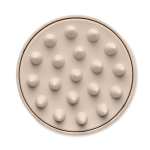 Brosse massante en plastique pour masser et exfolier le cuir chevelu couleur beige