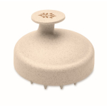 Brosse massante en plastique pour masser et exfolier le cuir chevelu couleur beige deuxième vue principale