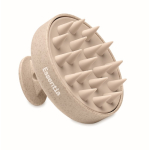 Brosse massante en plastique pour masser et exfolier le cuir chevelu couleur beige vue principale
