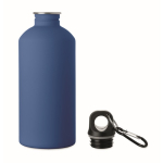 Gourde en inox recyclé anti-fuites, finition caoutchoutée 500 ml couleur bleu roi deuxième vue