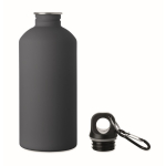 Gourde en inox recyclé anti-fuites, finition caoutchoutée 500 ml couleur bleu marine deuxième vue