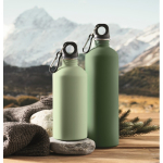 Gourde en inox recyclé anti-fuites, finition caoutchoutée 500 ml couleur vert menthe vue d'ambiance