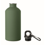 Gourde en inox recyclé anti-fuites, finition caoutchoutée 500 ml couleur vert foncé deuxième vue